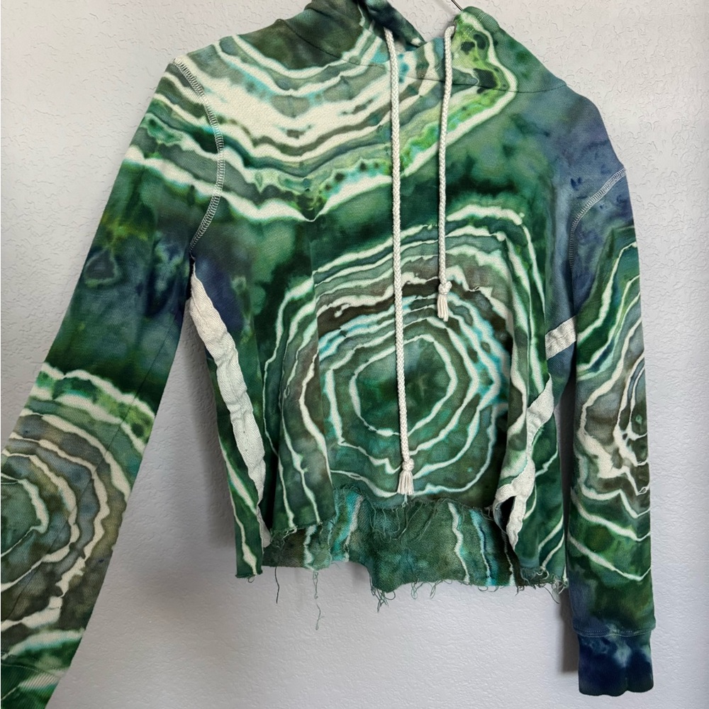 Green Tie-Dye Hoodie